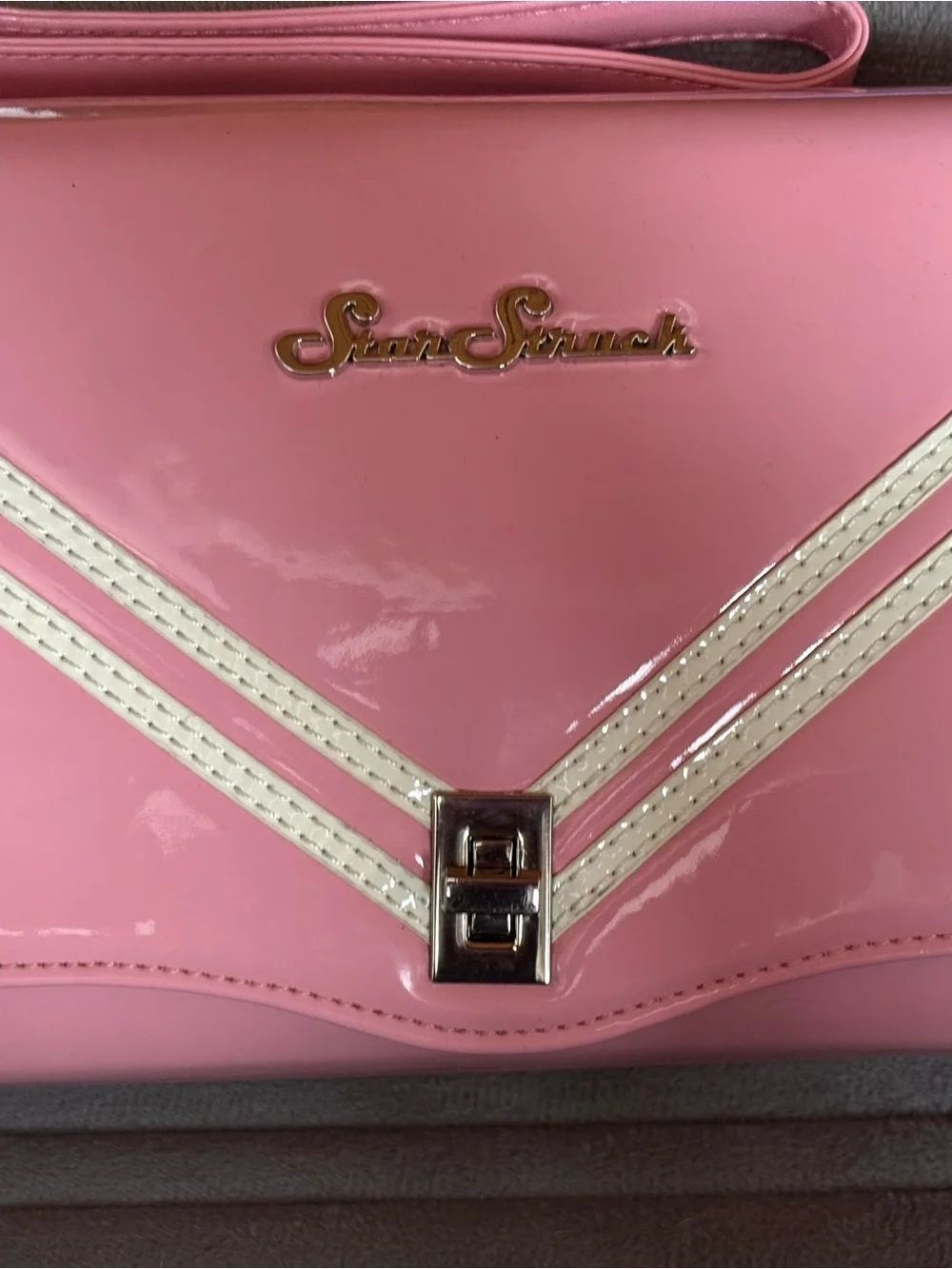 Astro Bettie Pink Patent Envelope Clutch